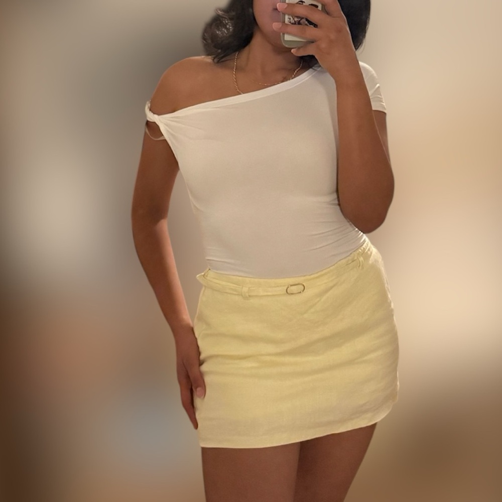 Abercrombie and fitch yellow linen skort - Picture 4 of 16